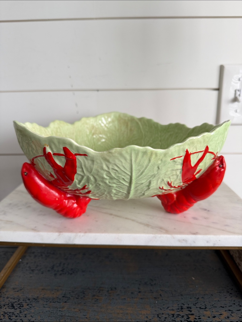 Vintage Carlton Ware England Cabbage and Lobster Serving Bowl